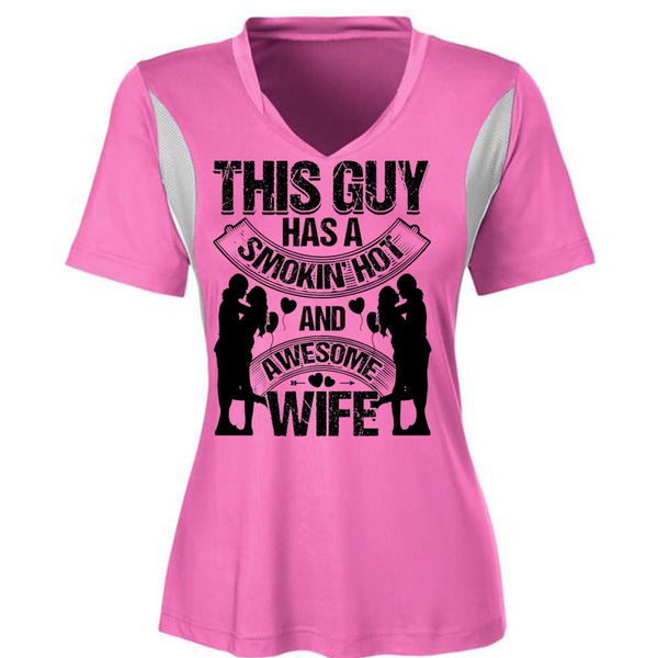 Smoking Hot And Awesome Wife T Shirt, I Love Husband T Shirt, Awesome T-Shirts