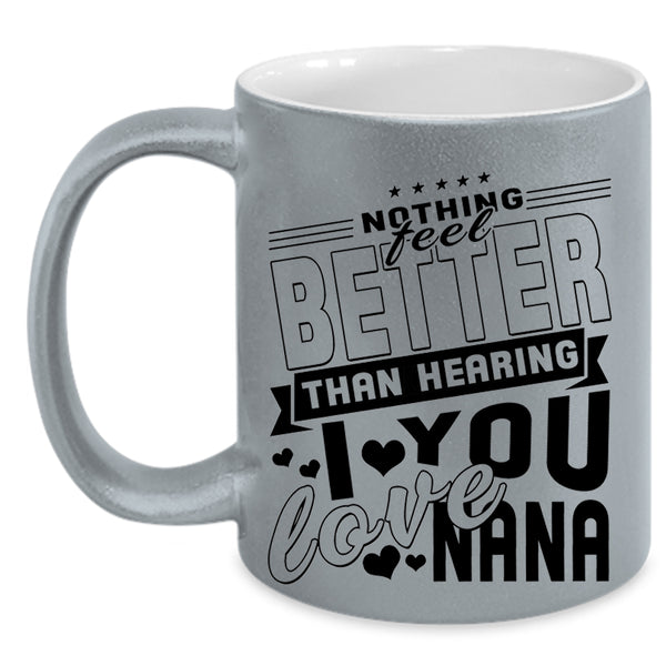 Cute Grandkids Coffee Mug, I Love You Nana Accent Mug