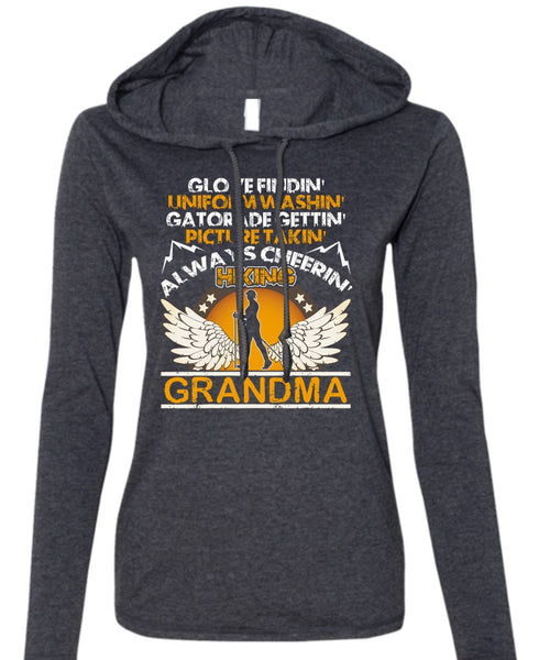 Hiking Grandma T Shirt, Picture Taking T Shirt (Anvil Ladies Ringspun Hooded)