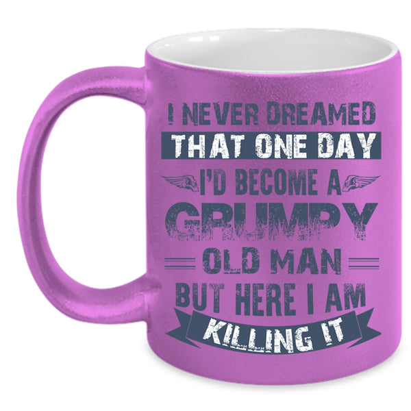 Funny Grandfather Coffee Mug, I'd Become A Grumpy Old Man Accent Mug