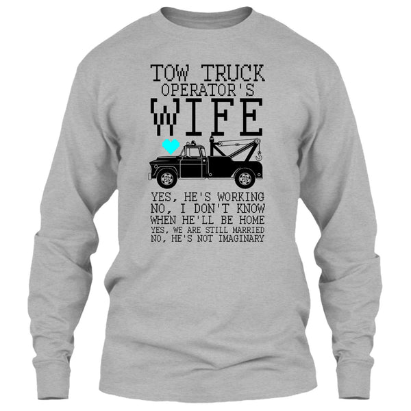 Tow Truck Operator's Wife T Shirt, Coolest Trucker T Shirt