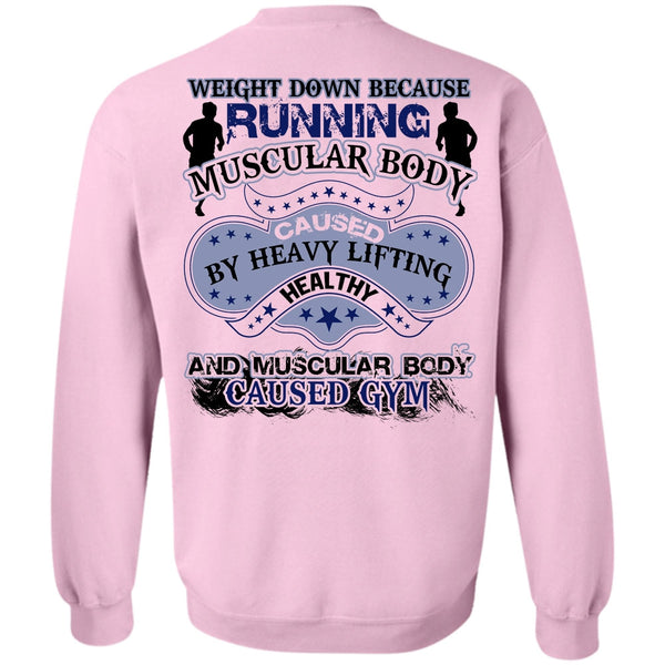 I Love Running T Shirt, Running Muscular Body Sweatshirt