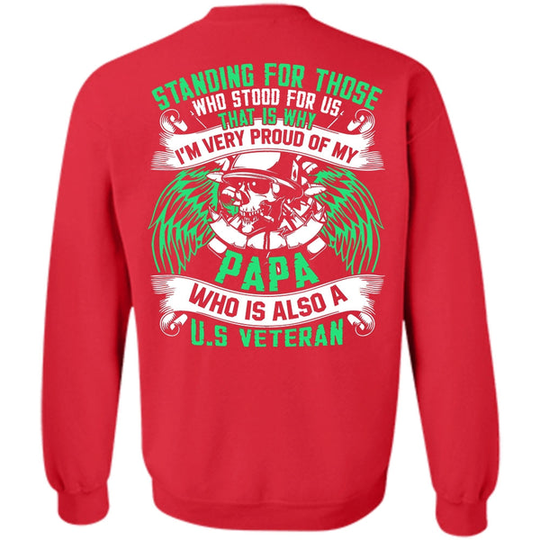 US Veteran T Shirt, I Love Papa Sweatshirt