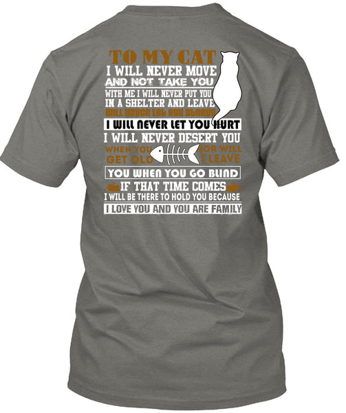 To My Cat T Shirt, I Love You T Shirt