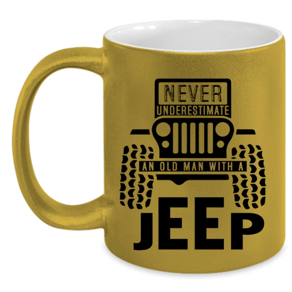 Cool Grandpas Coffee Mug, An Old Man With A Jeep Accent Mug
