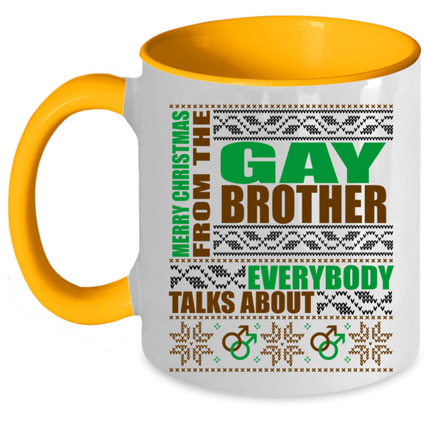 Cute Coffee Mug, Merry Christmas From The Gay Brother Accent Mug