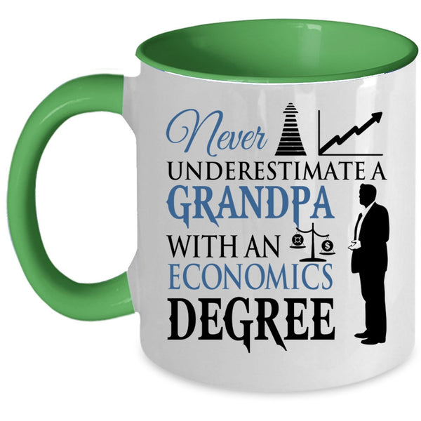 Funny Grandpa Coffee Mug, A Grandpa With An Economics Degree Accent Mug