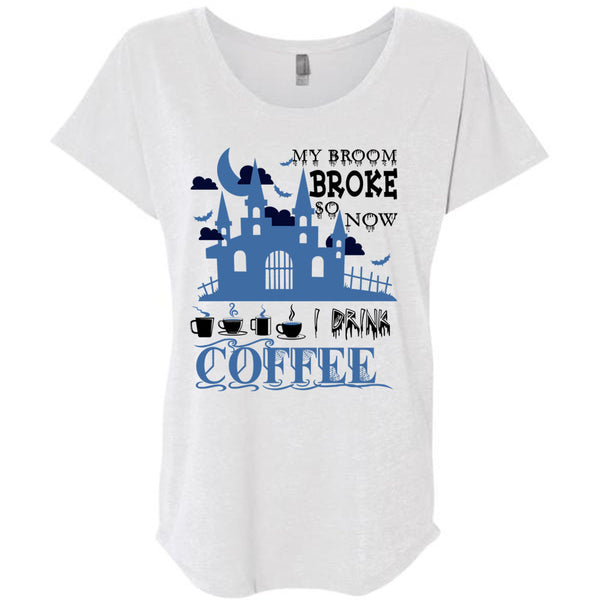 My Broom Broke So Now I Drink Coffee T Shirt, Wait For Halloween T Shirt, Awesome T-Shirts