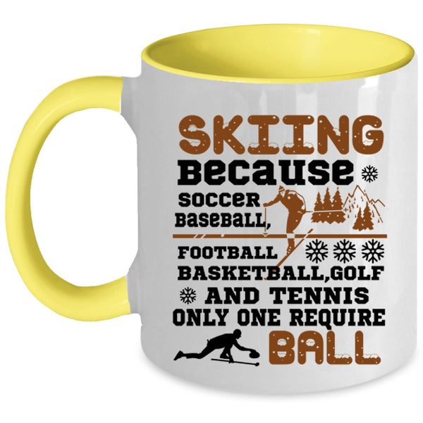 Cute Gift For Skier Coffee Mug, Skiing Accent Mug