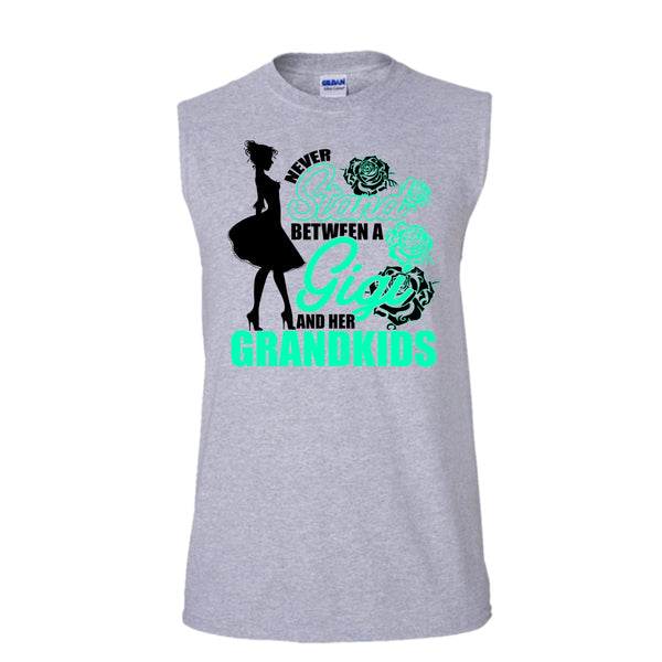 Never Stand T Shirt, Coolest Gigi Tank Top (Men's Cotton Sleeveless)