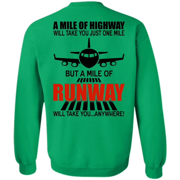 I Love Pilot T Shirt, A Mile Of Highway Sweatshirt