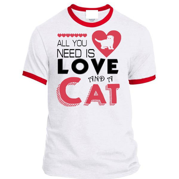 All You Need Is Love And A Cat T Shirt, I Love My Cat T Shirt, Cool Pets T Shirt