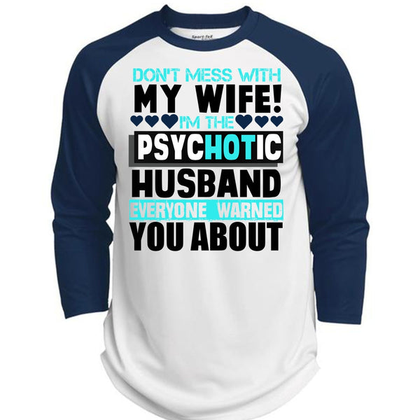 Don't Mess With My Wife T Shirt, I Love Husband T Shirt, Awesome T-Shirts  (Polyester Game Baseball Jersey)