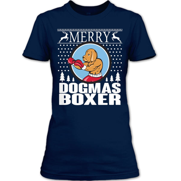 Merry Dogmas Boxer T Shirt, Coolest Merry Christmas T Shirt