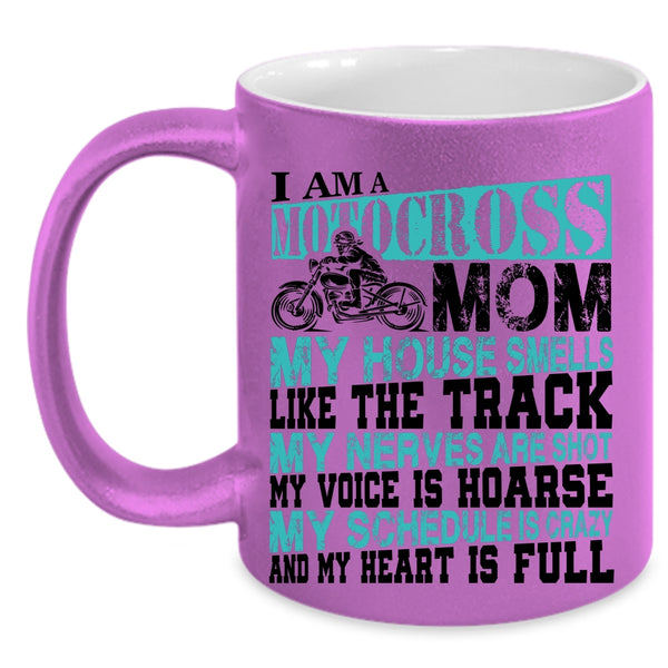 Funny Gift For Mom Coffee Mug, I Am A Motocross Mom Accent Mug