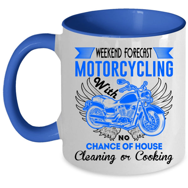 Chace Of Horse Cleaning Or Cooking Coffee Mug, Motorcycling Accent Mug