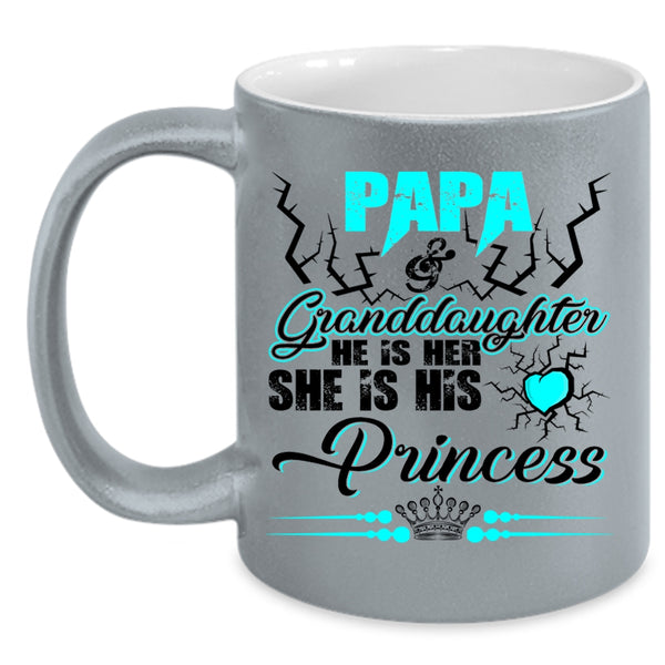Cool Papa Coffee Mug, Papa And Granddaughter Accent Mug