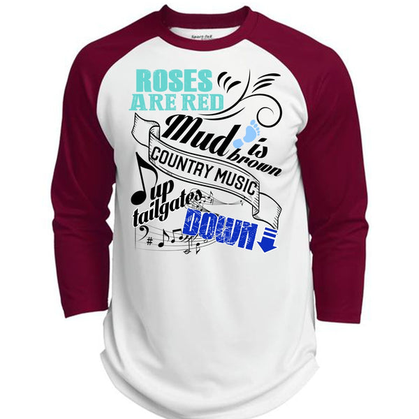 Roses Are Red T Shirt, I Love Music T Shirt, Awesome T-Shirts  (Polyester Game Baseball Jersey)