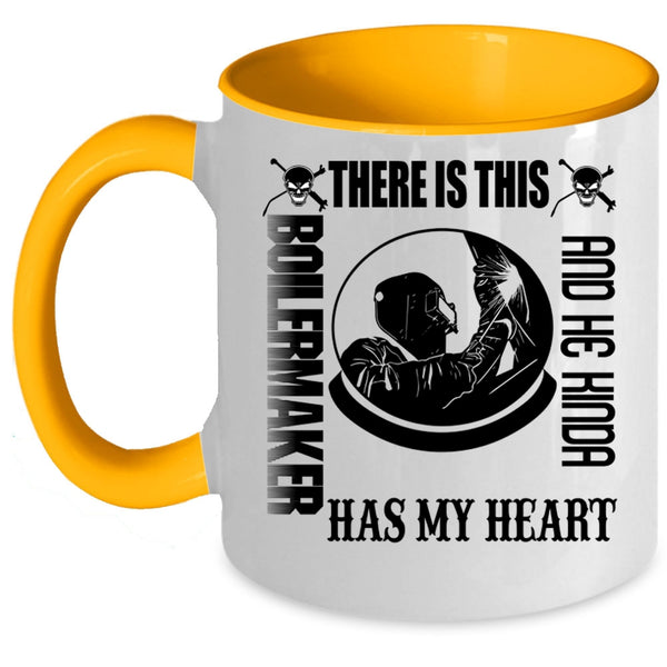 Cute Boilermaker Coffee Mug, This Boilermaker Kinda Has My Heart Accent Mug