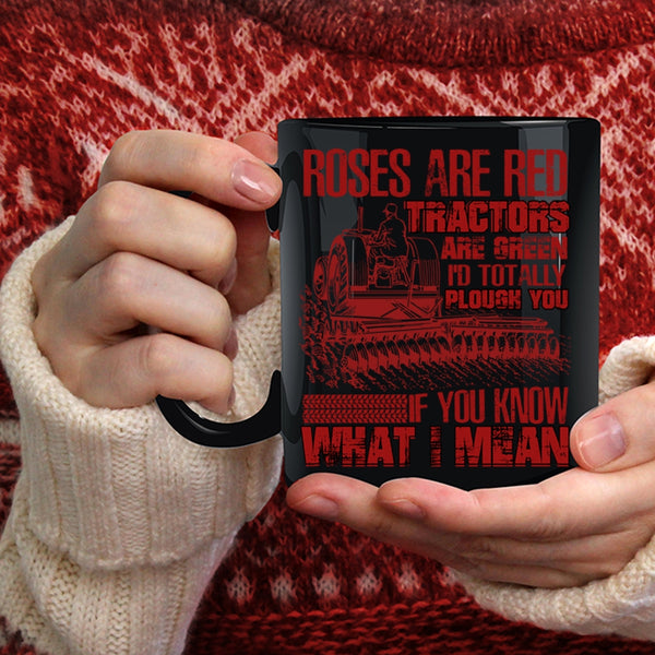 Roses Are Red Tractors Are Green Coffee Mug, Funny Gift For Farmers Coffee Cup