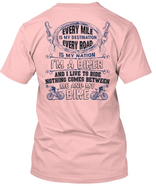 Me And My Bike T Shirt, I Love Biker T Shirt