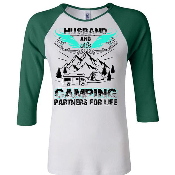 Husband And Wife Camping Partners For Life T Shirt, I Love Husband T Shirt, Awesome T-Shirts