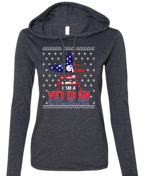 I Am A Veteran T Shirt, This Girl Loves Christmas T Shirt (Anvil Ladies Ringspun Hooded)