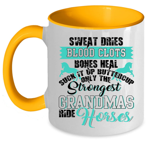 Grandma Coffee Mug, Only The Strongest Grandmas Ride Horses Accent Mug