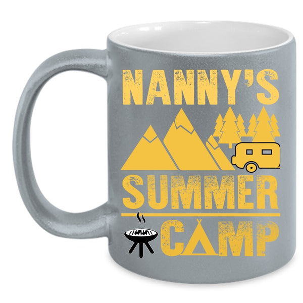 Nanny's Summer Camp Coffee Mug, Cool Gift For Camping Mom Coffee Cup