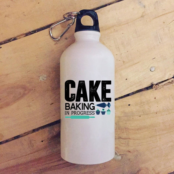 Cake Baking In Progress 20 oz Stainless Steel Bottle,Funny Gift For Chef Outdoor Sports Water Bottle