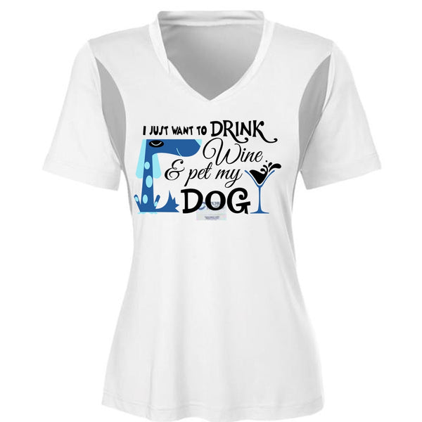 I Just Want To Drink Wine And My Dog T Shirt, My Life T Shirt, Drinker T Shirt