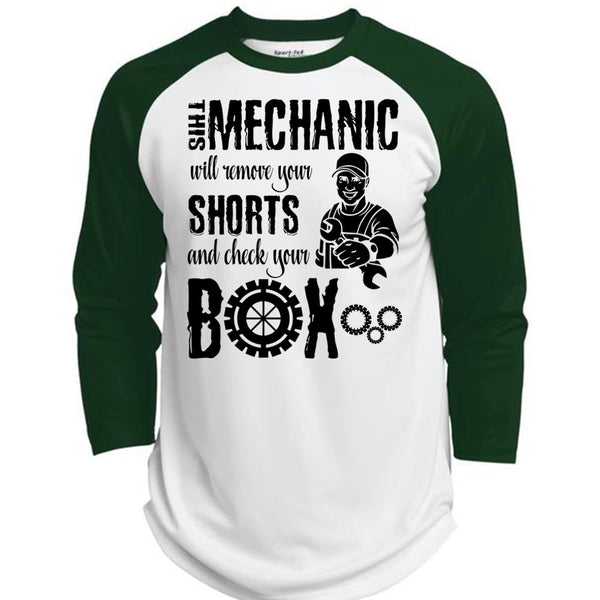 This Mechanic Will Remove Your Shorts T Shirt, I Love Mechanic T Shirt, Awesome T-Shirts  (Polyester Game Baseball Jersey)