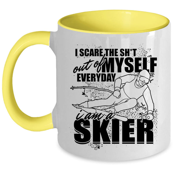 Funny Gift For Skier Coffee Mug, I Am A Skier Accent Mug