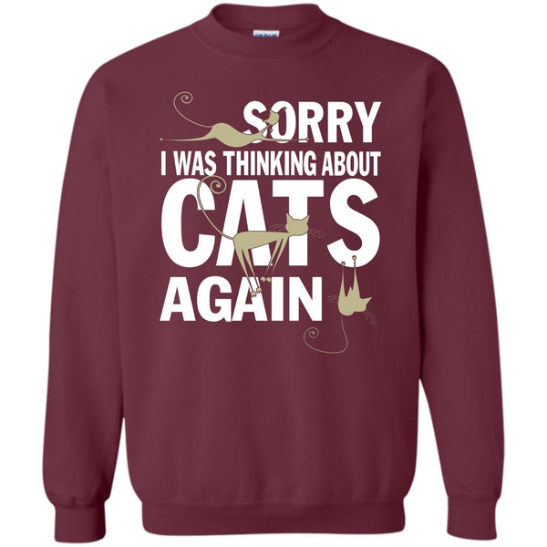 Coolest Cat Lover T Shirt, Think About Cats Sweatshirt
