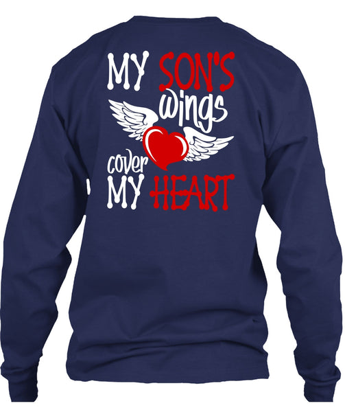 My Son's Wings Cover My Heart T Shirt, Being A Son T Shirt