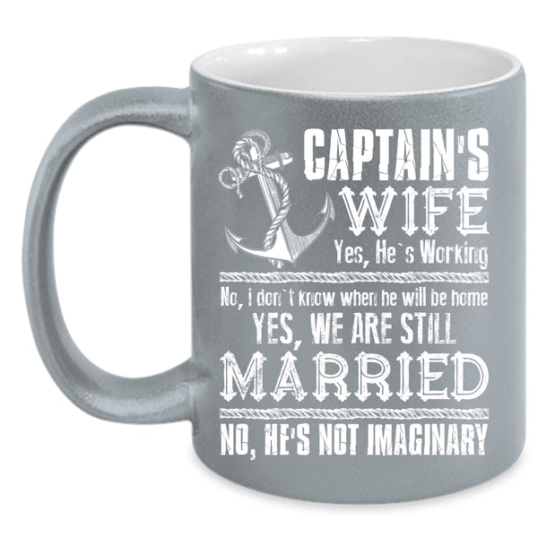 Captain's Wife Coffee Mug, Cool Just Married Coffee Cup