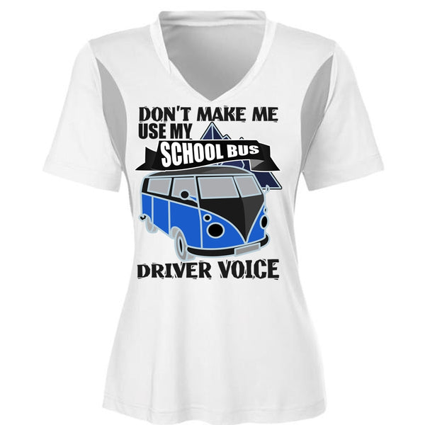 My School Bus Driver Voice T Shirt, Being A Driver T Shirt, Cool Shirt (Ladies LS Heather V-Neck)