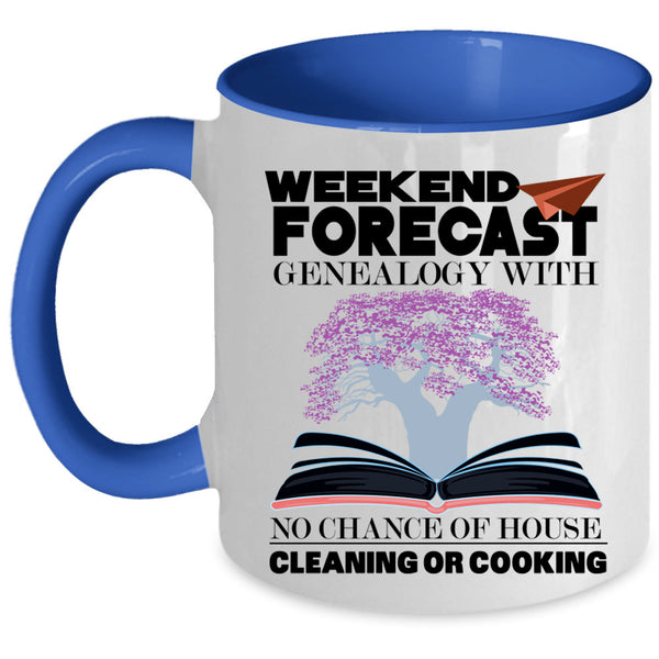 My Family Coffee Mug, Weekend Forecast Genealogy Accent Mug