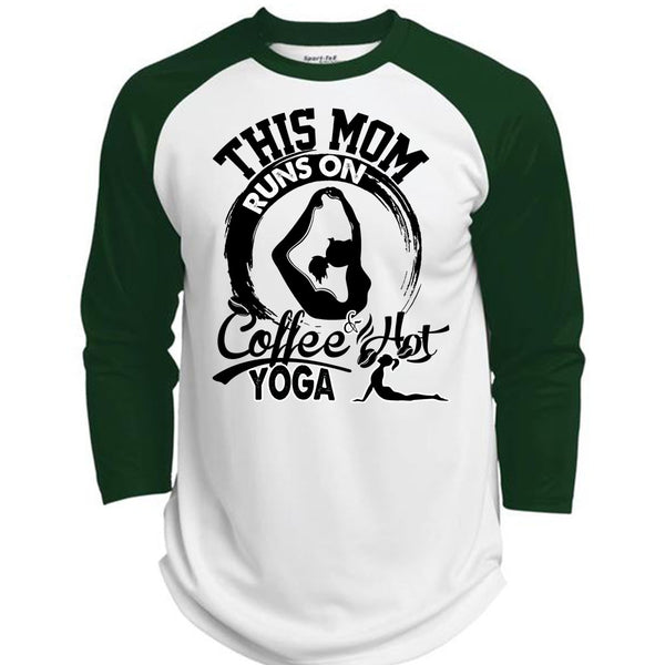 This Mom Runs On Coffee Hot Yoga T Shirt, I Love Nanny T Shirt, Awesome T-Shirts  (Polyester Game Baseball Jersey)
