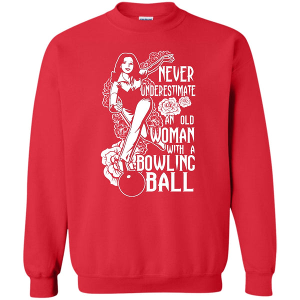 An Old Man With A Bowling Ball T Shirt, Coolest Bowling Sweatshirt