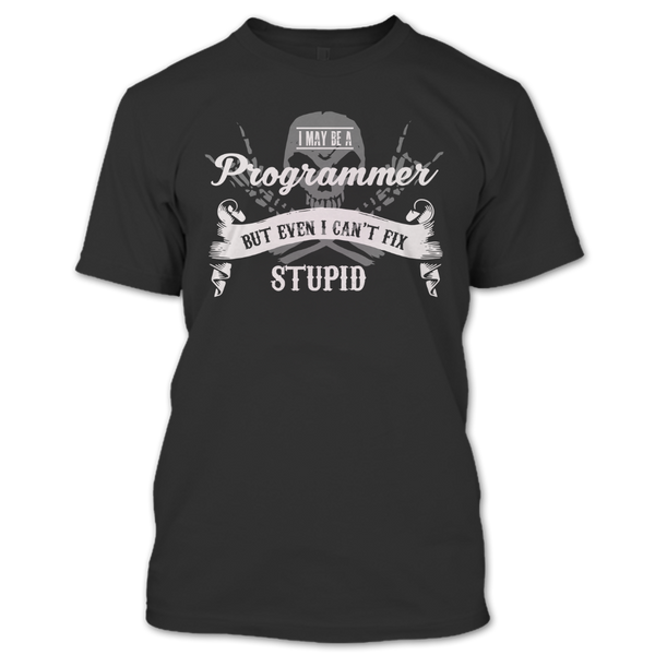 A black t-shirt with the shopify logo