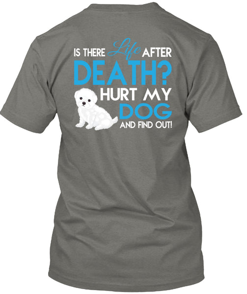 Hurt My Dog And Find Out T Shirt, Is There Life After Death T Shirt