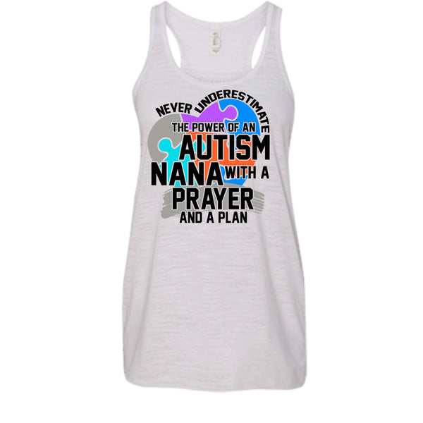 Never Underestimate T Shirt, Coolest Autism Nana Tank Top