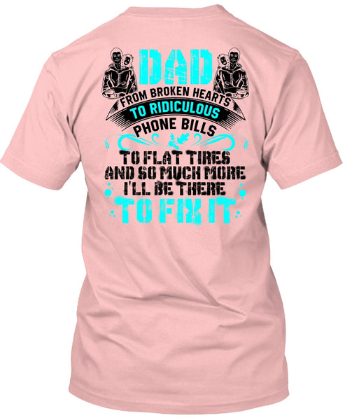 Dad From Broken Heart T Shirt, I Love Dad T Shirt