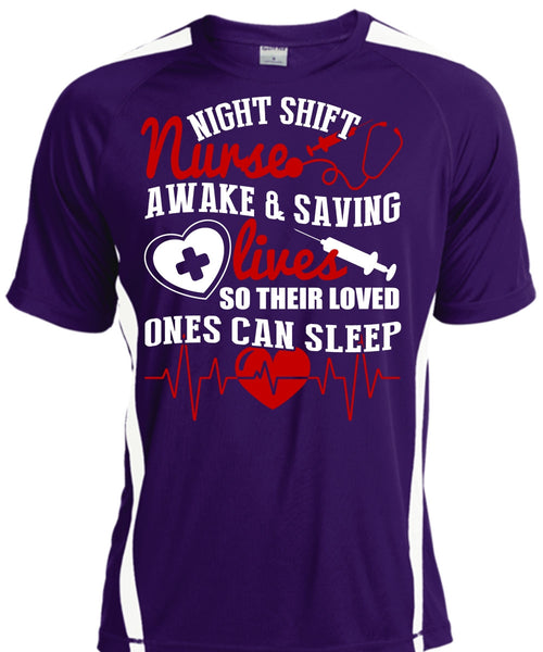 Night Shift Nurse T Shirt, Awake And Saving Lives T Shirt, Cool Shirt