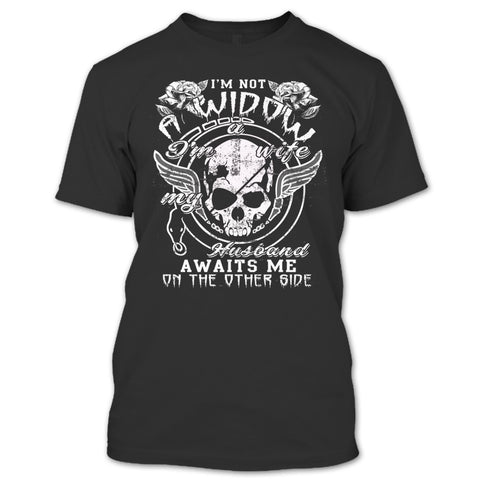 A black t-shirt with the shopify logo