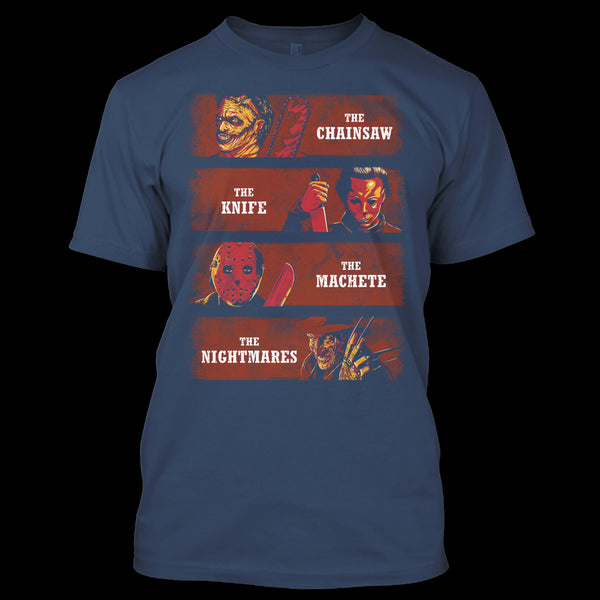 A black t-shirt with the shopify logo