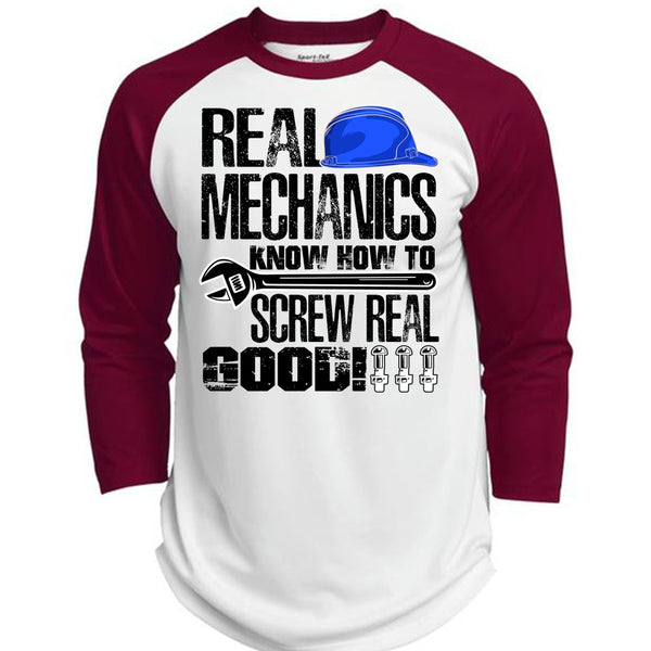 Real Mechanics T Shirt, I Love Mechanic T Shirt, Awesome T-Shirts  (Polyester Game Baseball Jersey)