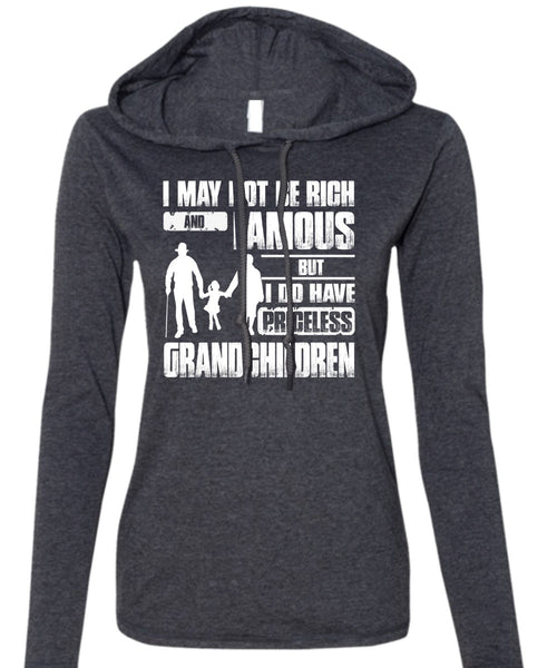 I Do Have Priceless Grandchildren T Shirt, Being A Baby T Shirt (Anvil Ladies Ringspun Hooded)