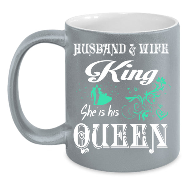 Husband & Wife Cup, King Mug, Queen Cup, Just Marry Mug